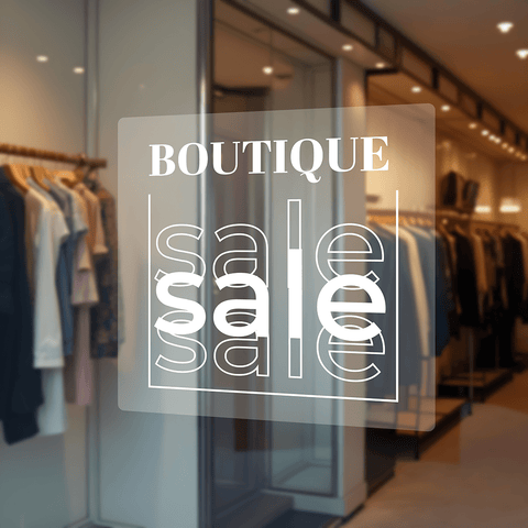 Clear Sale Window Decals - Sticker Brothers