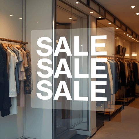 Clear Sale Window Decals - Sticker Brothers