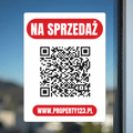 Property For Sale or Rent QR Window Sticker - Sticker Brothers