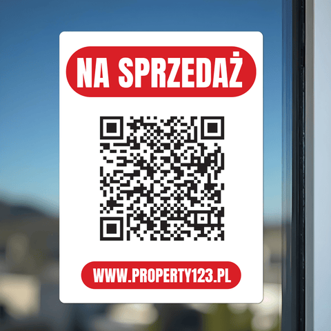 Property For Sale or Rent QR Window Sticker - Sticker Brothers