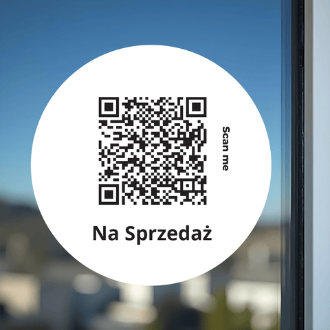 Real Estate Window Round Sticker with QR Code - Sticker Brothers
