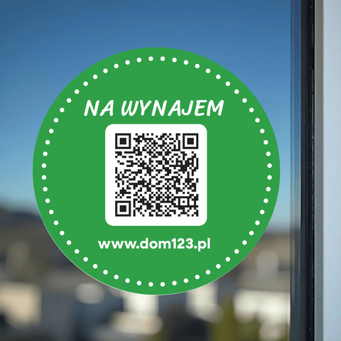 Real Estate Window Round Sticker with QR Code - Sticker Brothers