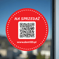 Real Estate Window Round Sticker with QR Code - Sticker Brothers