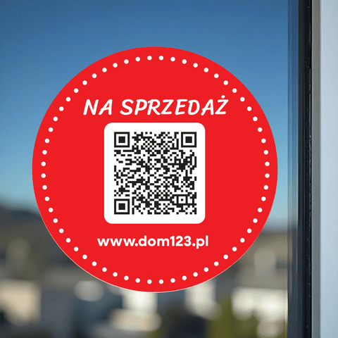 Real Estate Window Round Sticker with QR Code - Sticker Brothers