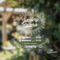 Square Custom Opening Hours Decal - Sticker Brothers