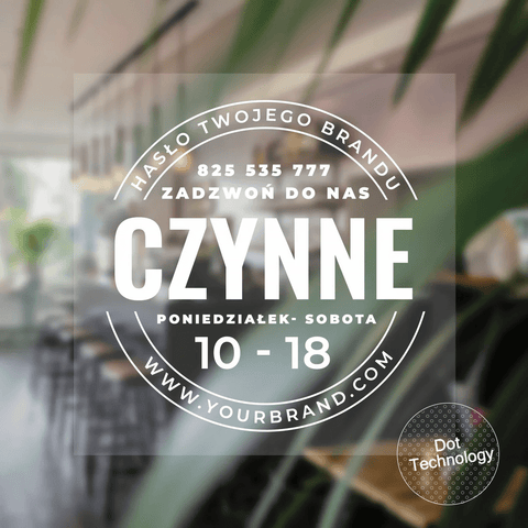 Square Custom Opening Hours Decal - Sticker Brothers