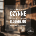 Square Custom Opening Hours Decal - Sticker Brothers