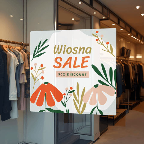 Square Sale Window Decals - Sticker Brothers